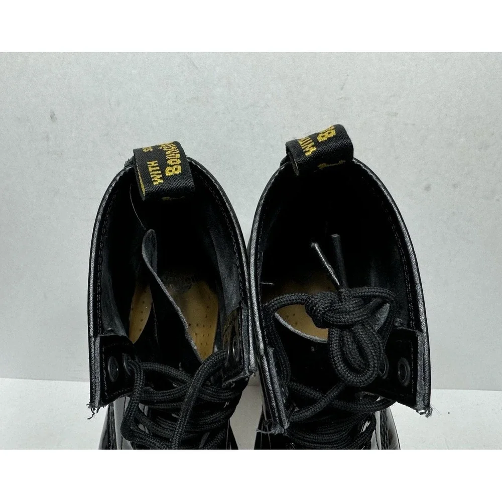 Doc Dr. Martens 1460 Patent‎ Leather Women's 7 8-Eye Boots Black 11821